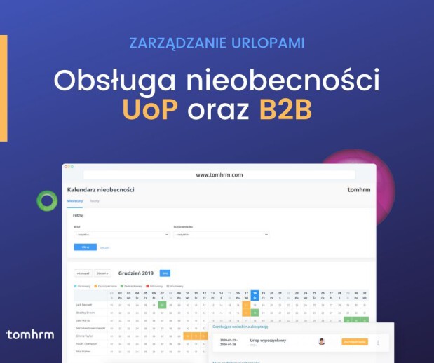 Aplikacja urlopowa tomHRM